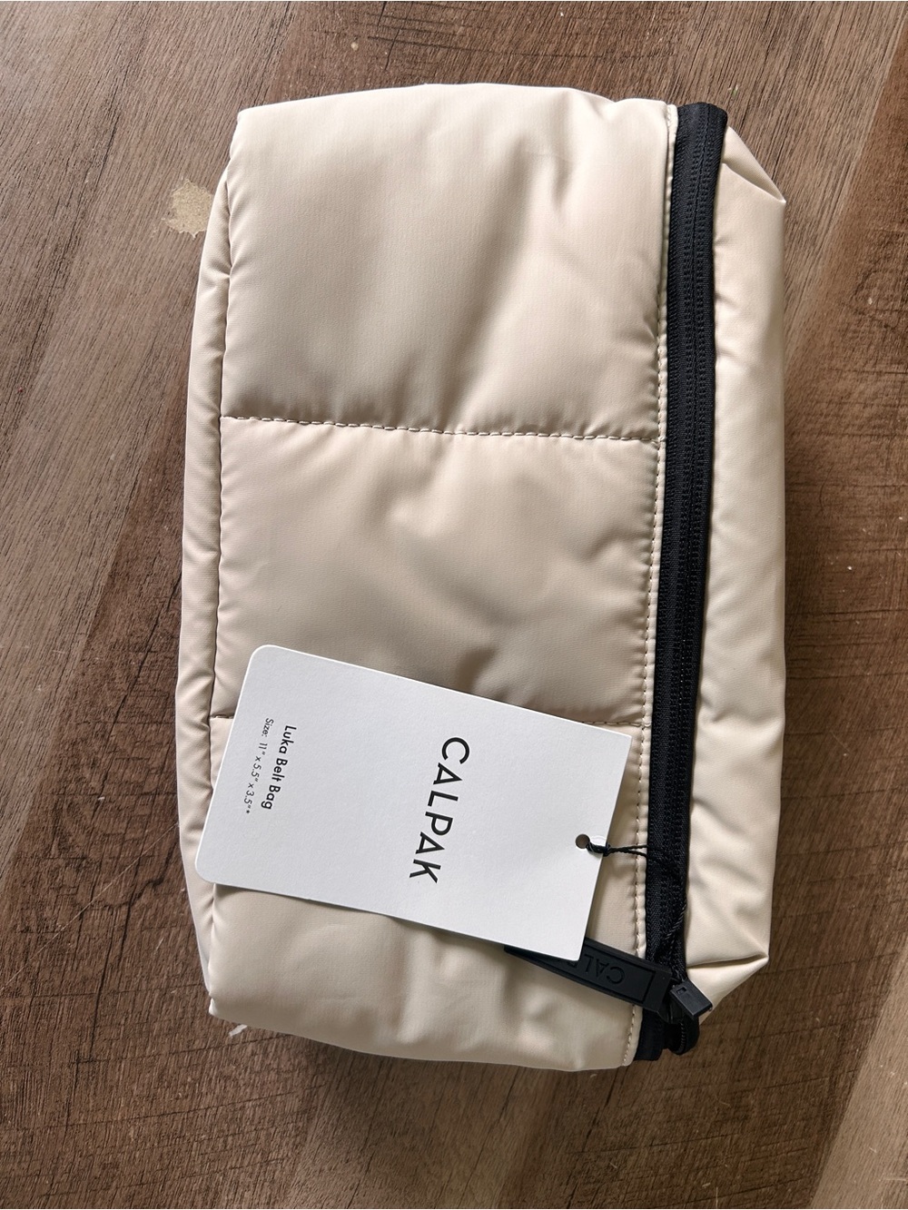 Calpak Luka Belt Bag in oatmeal Cream